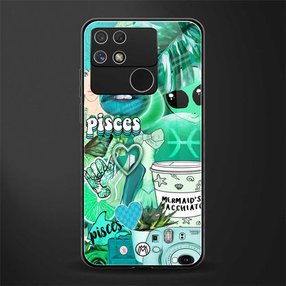 pisces aesthetic collage back phone cover | glass case for realme narzo 50a