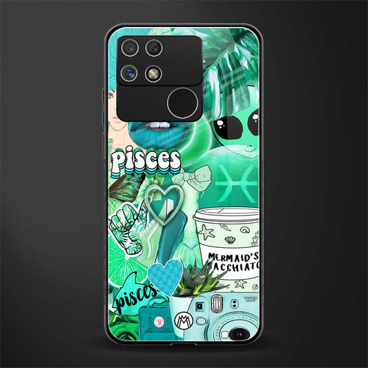 pisces aesthetic collage back phone cover | glass case for realme narzo 50a