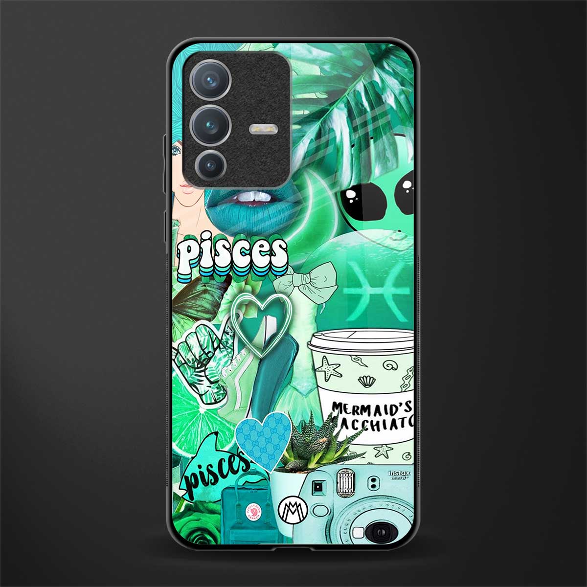 pisces aesthetic collage glass case for vivo v23 pro 5g image