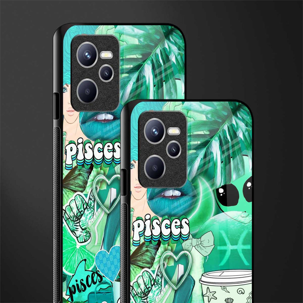 pisces aesthetic collage glass case for realme c35 image-2