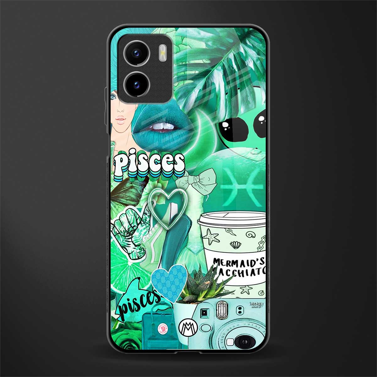 pisces aesthetic collage glass case for vivo y15s image