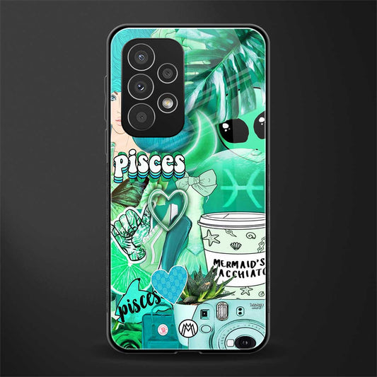 pisces aesthetic collage back phone cover | glass case for samsung galaxy a73 5g
