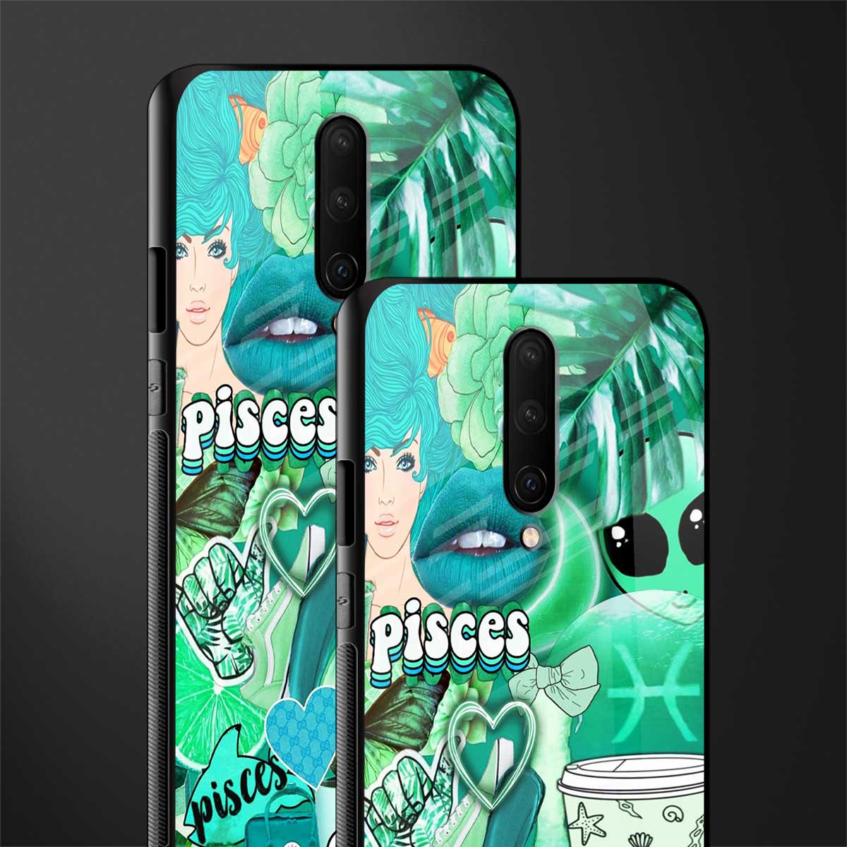 pisces aesthetic collage glass case for oneplus 7 pro image-2