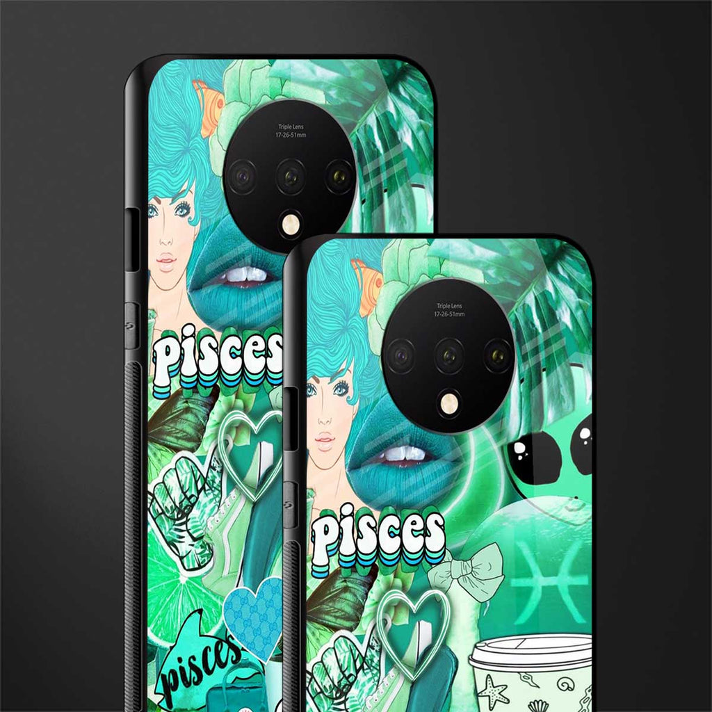 pisces aesthetic collage glass case for oneplus 7t image-2