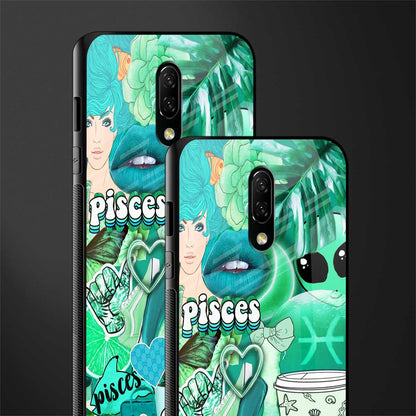 pisces aesthetic collage glass case for oneplus 7 image-2