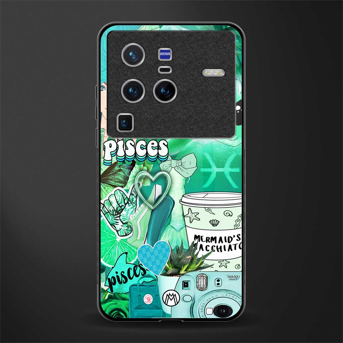 pisces aesthetic collage glass case for vivo x80 pro 5g image