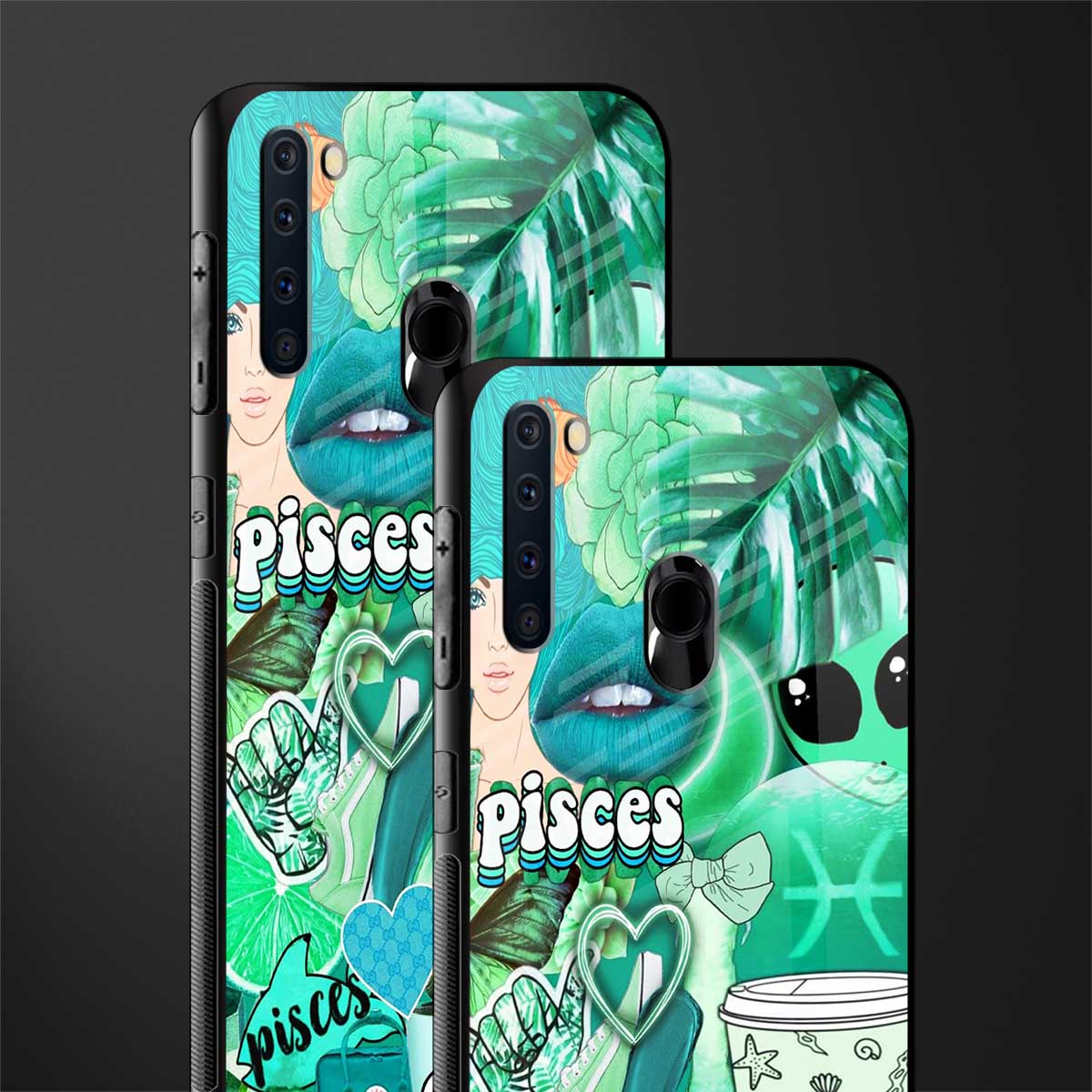 pisces aesthetic collage glass case for samsung a21 image-2