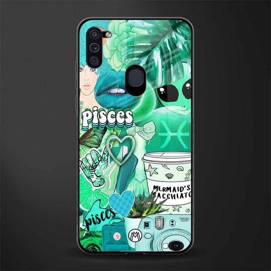 pisces aesthetic collage glass case for samsung galaxy m11 image