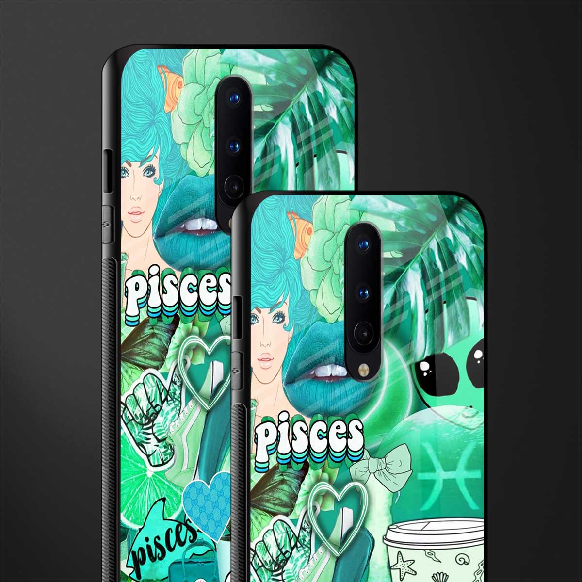 pisces aesthetic collage glass case for oneplus 8 image-2