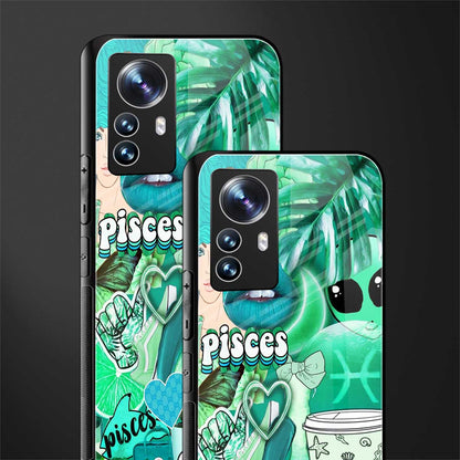 pisces aesthetic collage back phone cover | glass case for xiaomi 12 pro