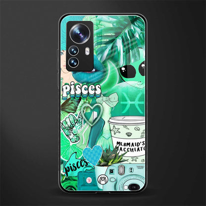 pisces aesthetic collage back phone cover | glass case for xiaomi 12 pro