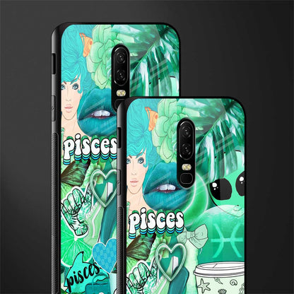 pisces aesthetic collage glass case for oneplus 6 image-2