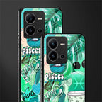 pisces aesthetic collage back phone cover | glass case for vivo v25-5g