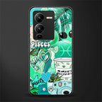 pisces aesthetic collage back phone cover | glass case for vivo v25 pro 5g