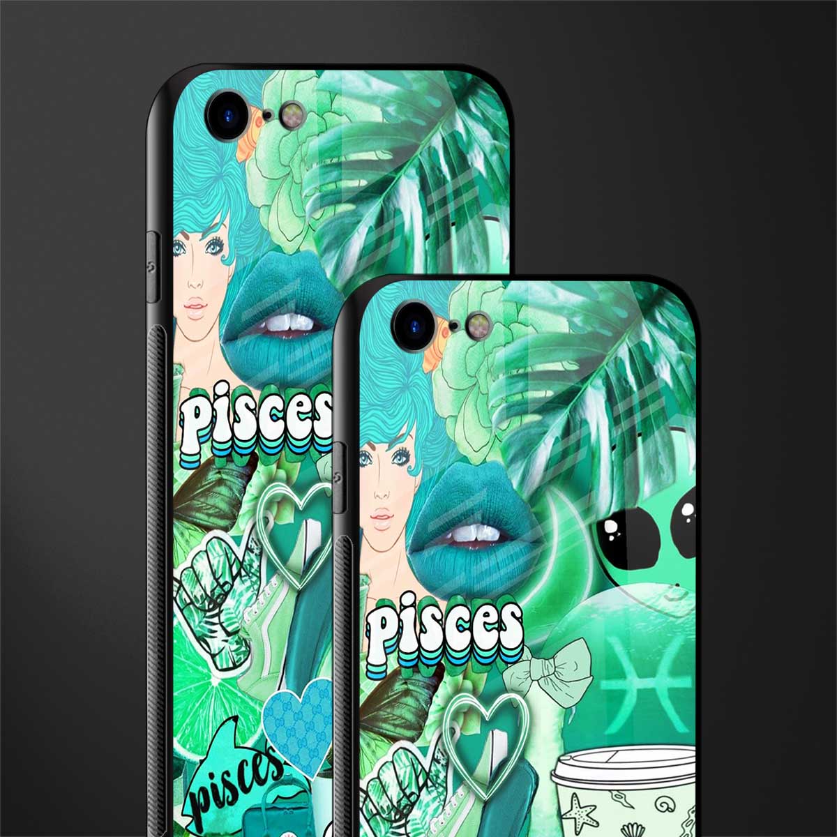 pisces aesthetic collage glass case for iphone se 2020 image-2