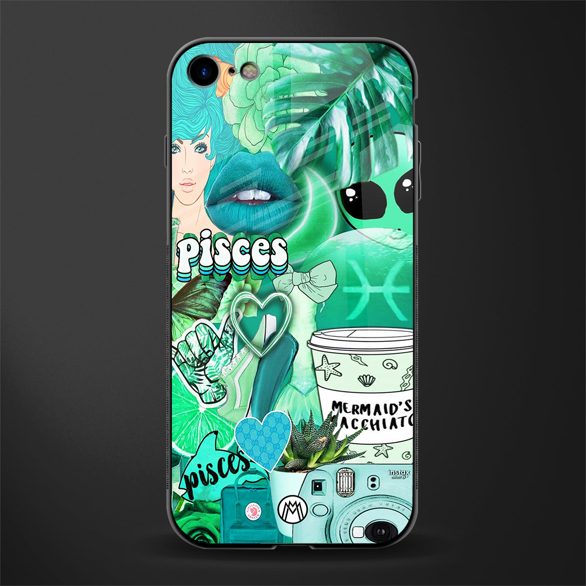 pisces aesthetic collage glass case for iphone se 2020 image