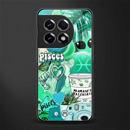 pisces aesthetic collage back phone cover | glass case for oneplus 11r
