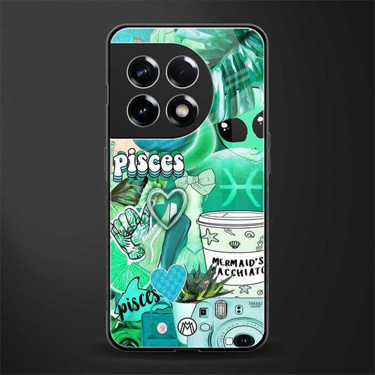 pisces aesthetic collage back phone cover | glass case for oneplus 11r