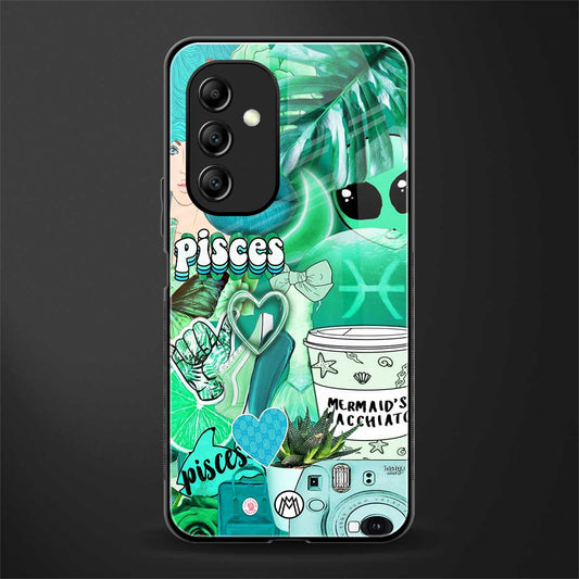 pisces aesthetic collage back phone cover | glass case for samsung galaxy a14 5g