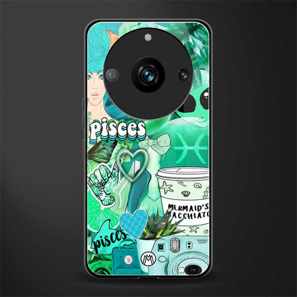 pisces aesthetic collage back phone cover | glass case for realme 11 pro 5g