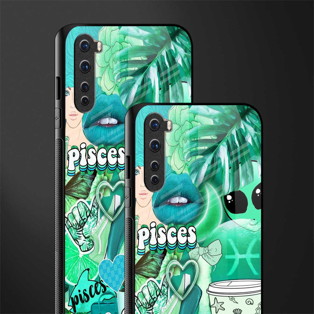 pisces aesthetic collage glass case for oneplus nord ac2001 image-2