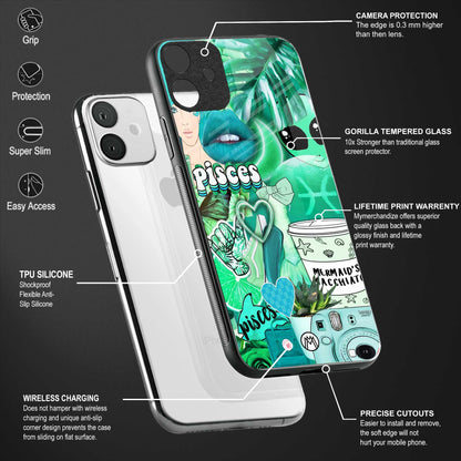pisces aesthetic collage back phone cover | glass case for samsung galaxy m33 5g