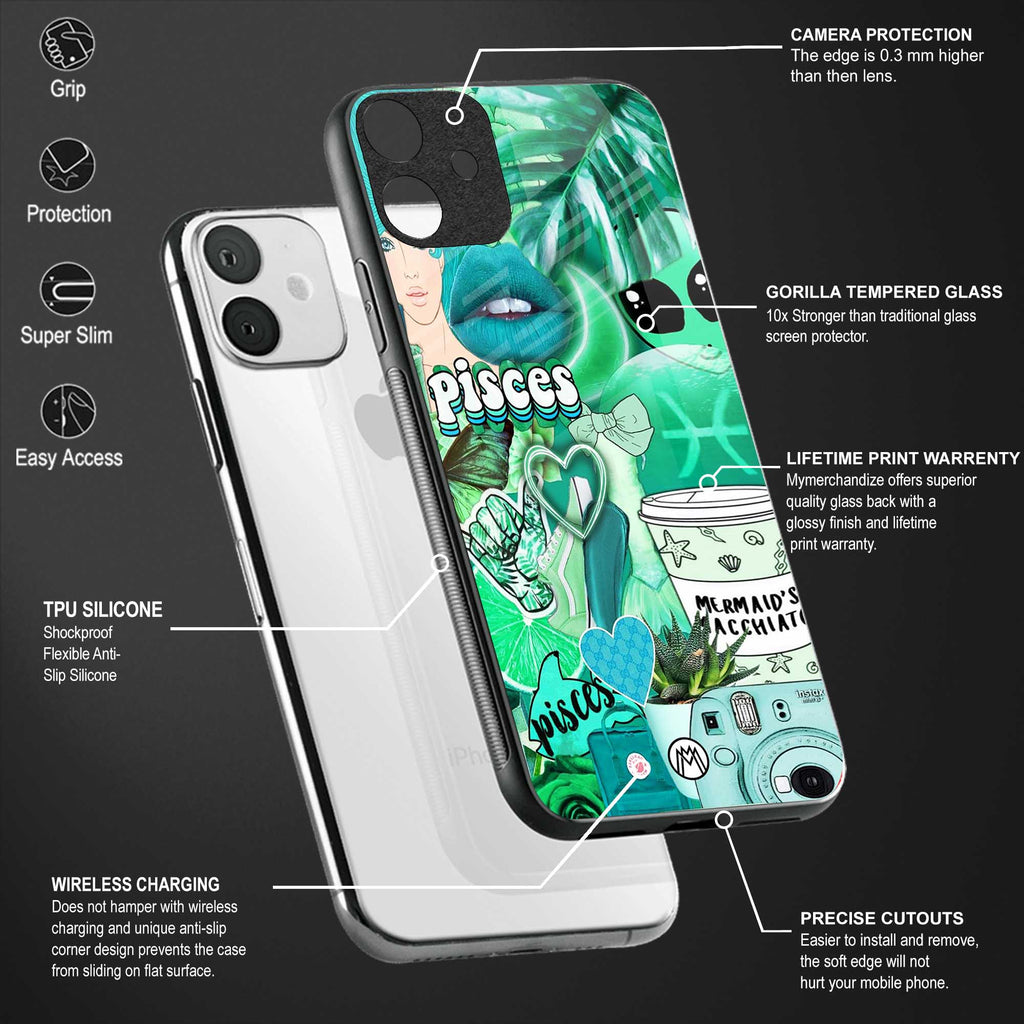 pisces aesthetic collage glass case for oppo a54 image-4