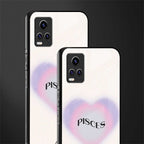 pisces minimalistic back phone cover | glass case for vivo y73