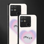 pisces minimalistic back phone cover | glass case for realme narzo 50a