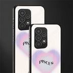 pisces minimalistic back phone cover | glass case for samsung galaxy a73 5g
