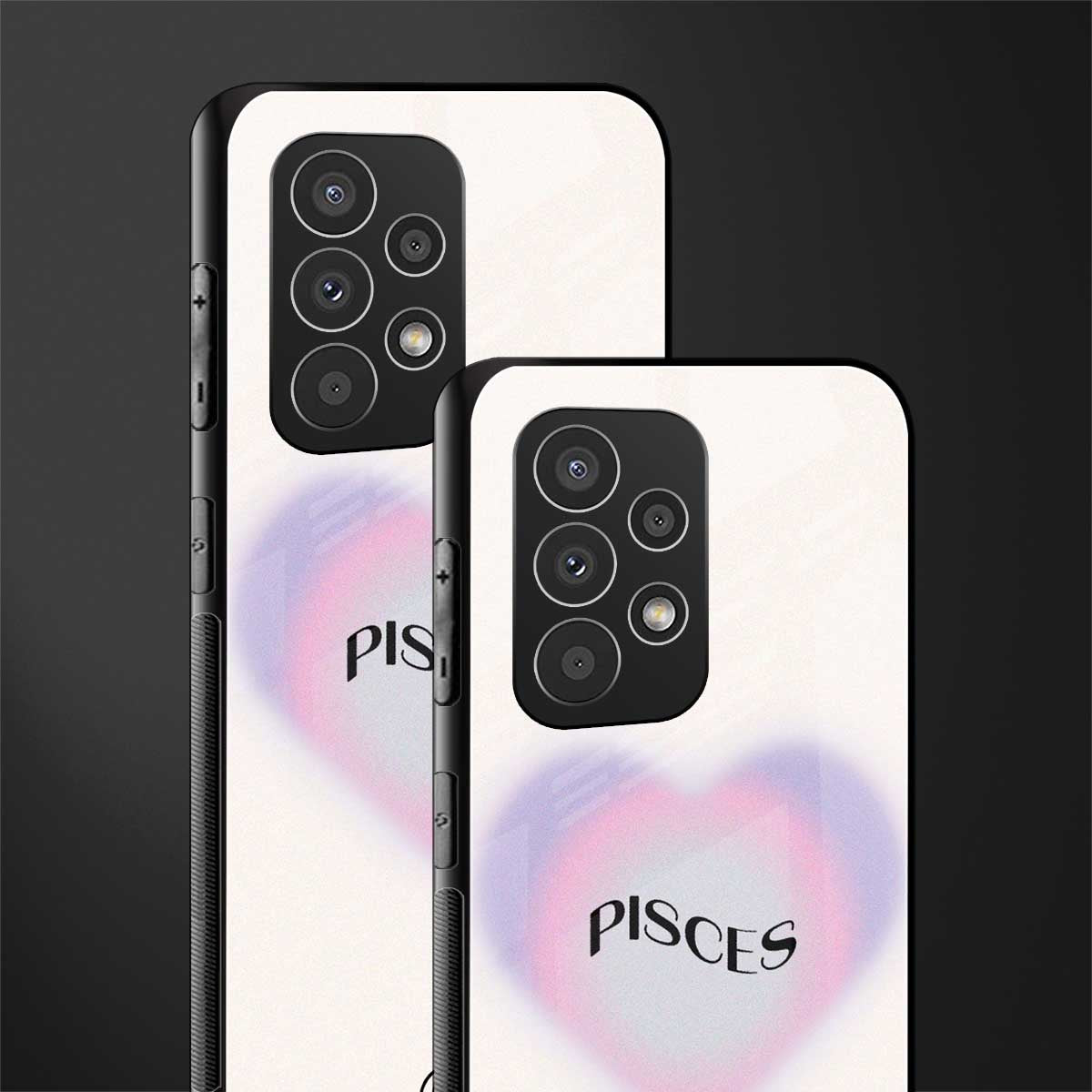pisces minimalistic back phone cover | glass case for samsung galaxy a73 5g