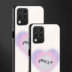 pisces minimalistic back phone cover | glass case for samsung galaxy m33 5g