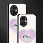 pisces minimalistic back phone cover | glass case for oppo f21 pro 5g
