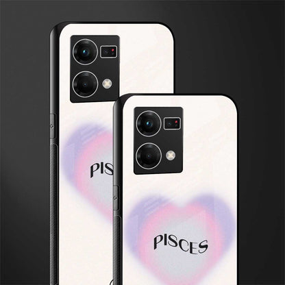 pisces minimalistic back phone cover | glass case for oppo f21 pro 4g