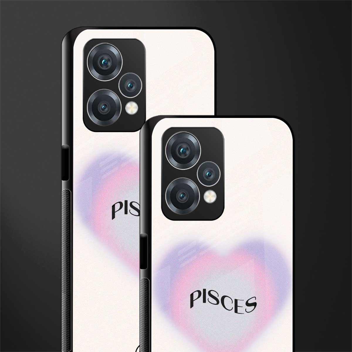 pisces minimalistic back phone cover | glass case for oneplus nord ce 2 lite 5g