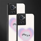 pisces minimalistic back phone cover | glass case for oneplus 10r 5g