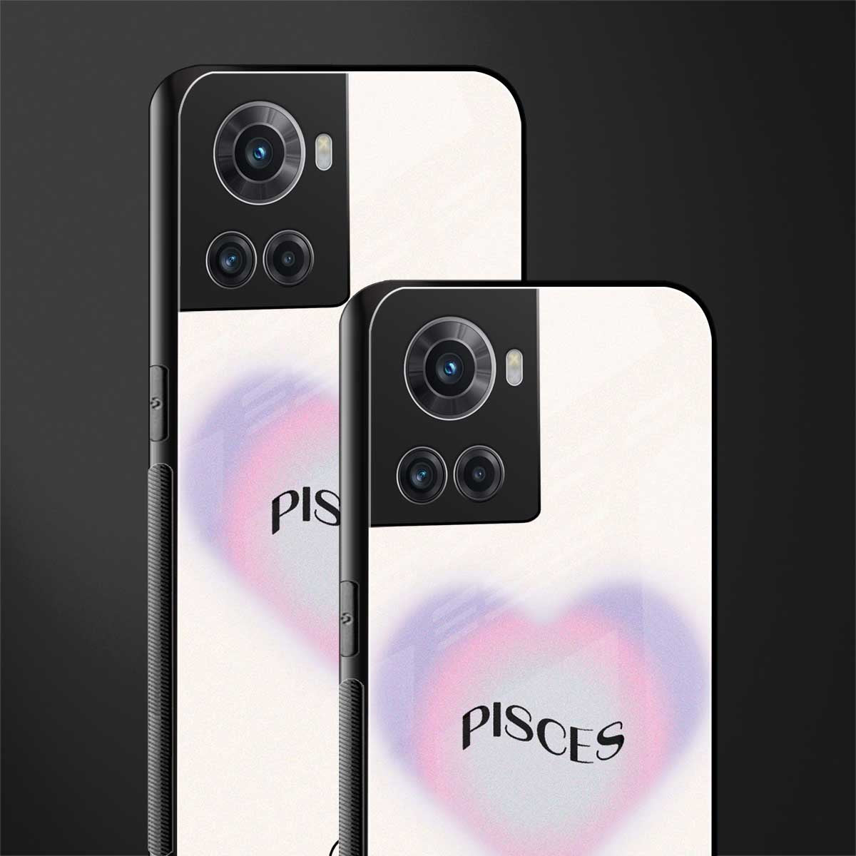pisces minimalistic back phone cover | glass case for oneplus 10r 5g