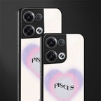 pisces minimalistic back phone cover | glass case for oppo reno 8