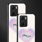 pisces minimalistic back phone cover | glass case for vivo y16