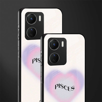 pisces minimalistic back phone cover | glass case for vivo y16