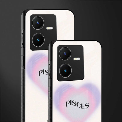 pisces minimalistic back phone cover | glass case for vivo y22