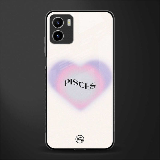 pisces minimalistic back phone cover | glass case for vivo y15c