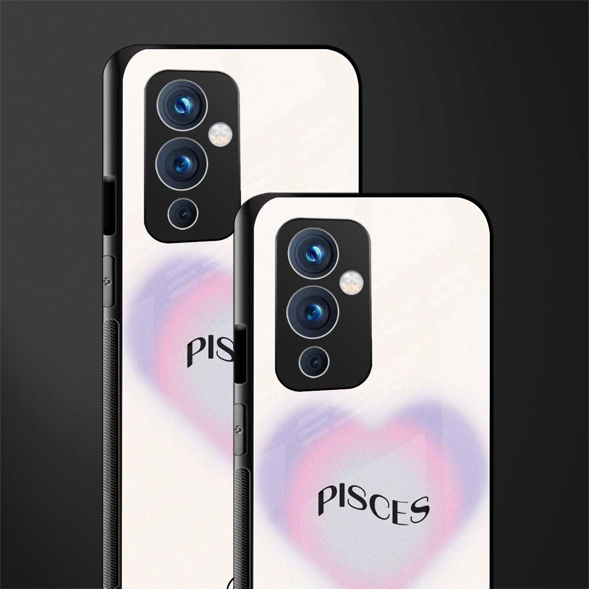 pisces minimalistic back phone cover | glass case for oneplus 9