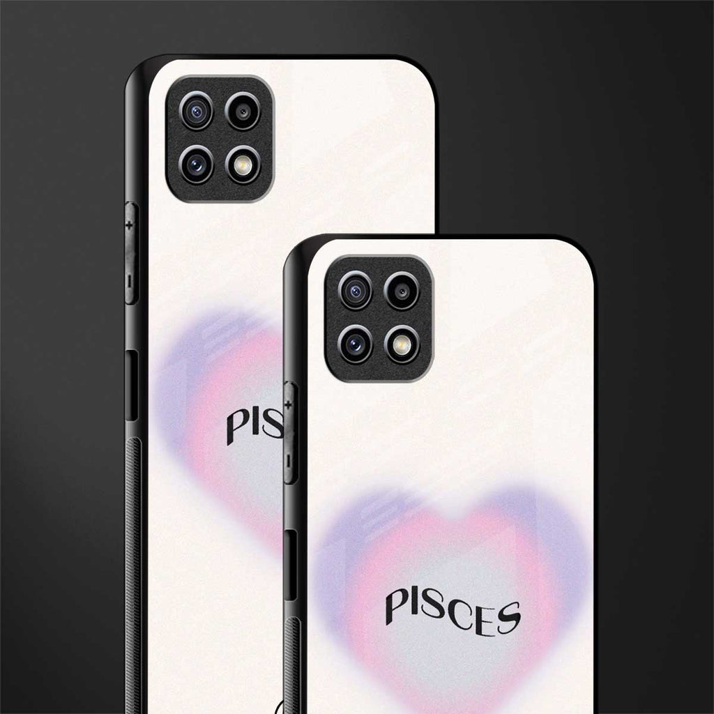 pisces minimalistic back phone cover | glass case for samsung galaxy f42