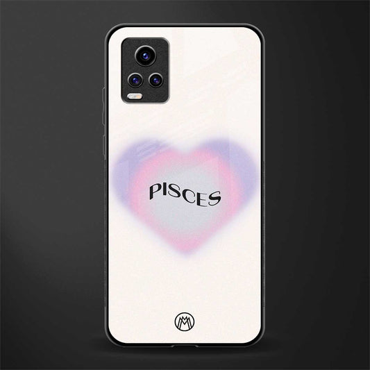 pisces minimalistic back phone cover | glass case for vivo v21e 4g