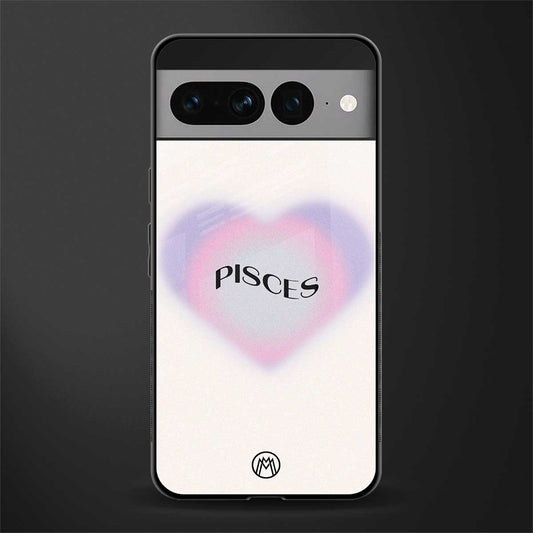 pisces minimalistic back phone cover | glass case for google pixel 7 pro
