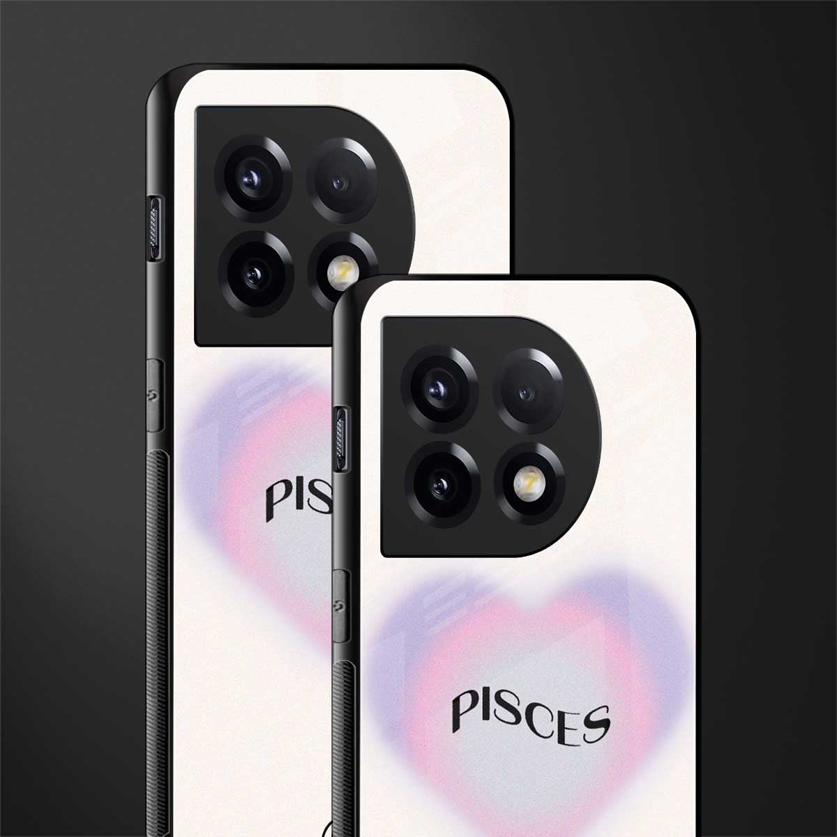 pisces minimalistic back phone cover | glass case for oneplus 11