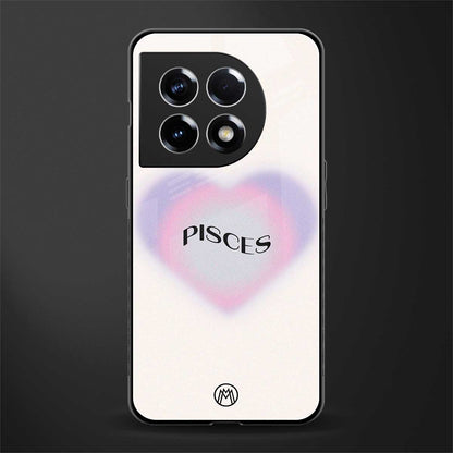 pisces minimalistic back phone cover | glass case for oneplus 11
