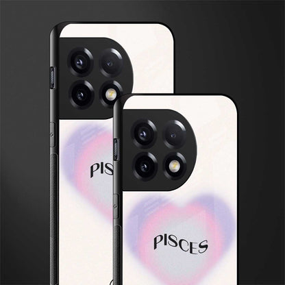 pisces minimalistic back phone cover | glass case for oneplus 11r