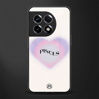 pisces minimalistic back phone cover | glass case for oneplus 11r